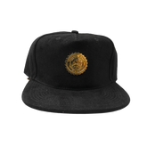 Capital Gains Men's Streetwear Black Suede Hat Adjustable Strap Back Cap